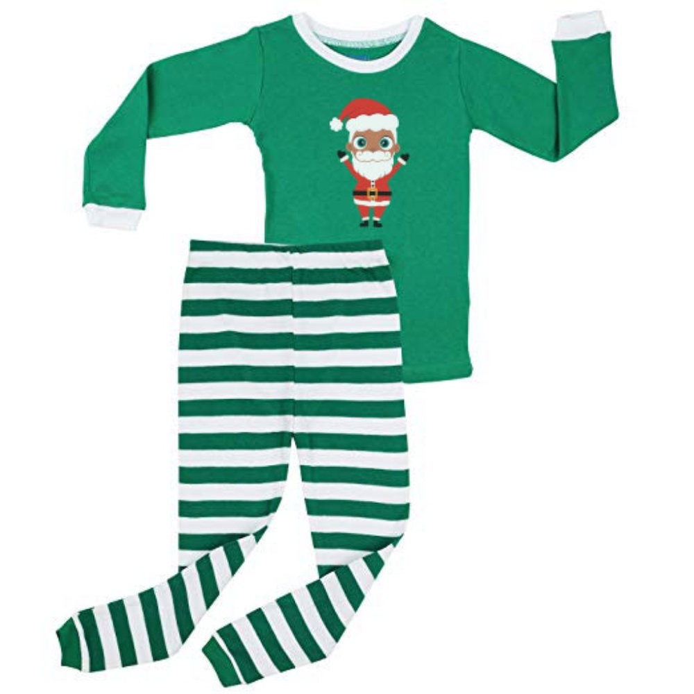 Kritter Christmas Santa Striped Kids Pajamas Set